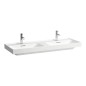 Laufen Meda - Double-lavabo, 130x46 cm, avec trop-plein, 2 trous pour robinetterie, blanc H8141120001041 Laufen Meda - Double-lavabo, 130x46 cm, avec trop-plein, 2 trous pour robinetterie, blanc H8141120001041