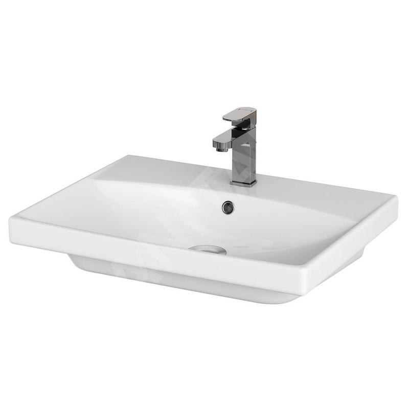 Cersanit City - Lavabo 60x45 cm, avec trop-plein, trou pour robinetterie, blanc K35-006 Cersanit City - Lavabo 60x45 cm, avec trop-plein, trou pour robinetterie, blanc K35-006