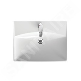 Cersanit City - Lavabo 60x45 cm, avec trop-plein, trou pour robinetterie, blanc K35-006