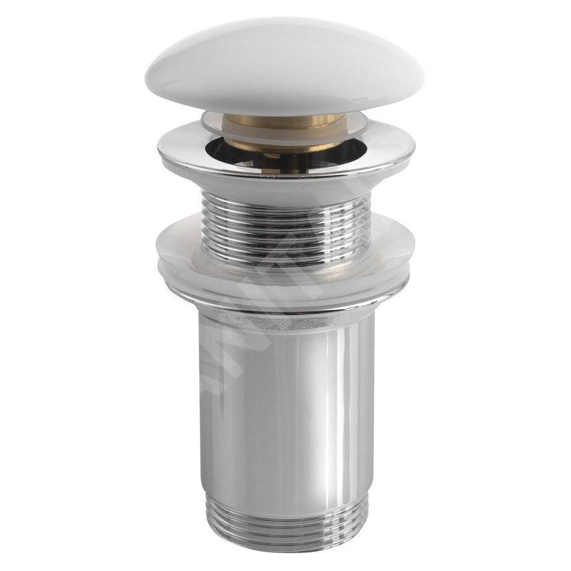 Sapho Accessoires - Bonde refermable pour lavabo sans trop-plein, Click Clack, blanc AR900 Sapho Accessoires - Bonde refermable pour lavabo sans trop-plein, Click Clack, blanc AR900