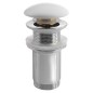 Sapho Accessoires - Bonde refermable pour lavabo sans trop-plein, Click Clack, blanc AR900 Sapho Accessoires - Bonde refermable pour lavabo sans trop-plein, Click Clack, blanc AR900