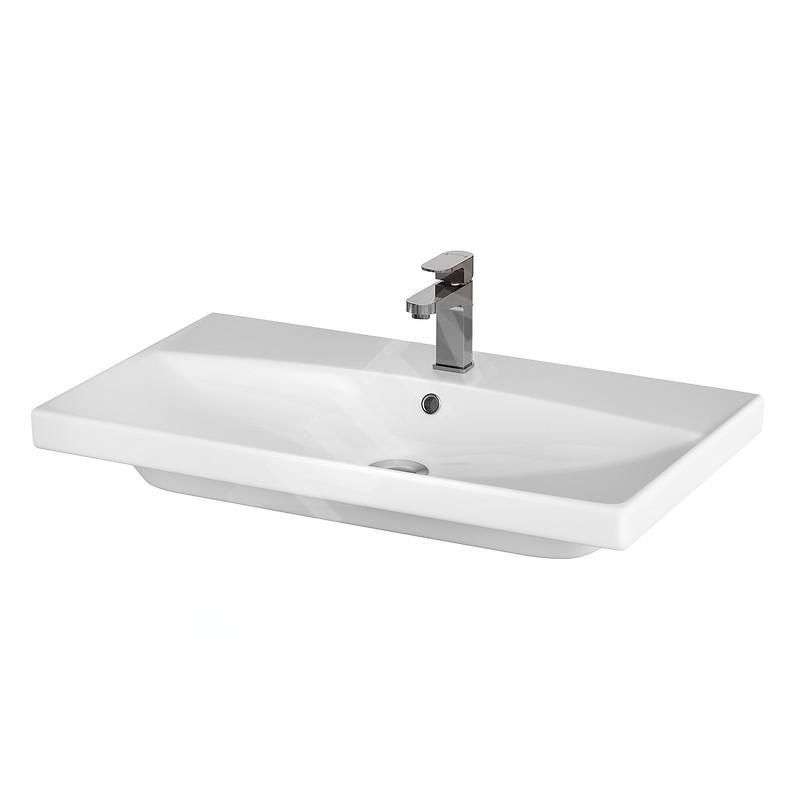 Cersanit City - Lavabo 81x46 cm, avec trop-plein, trou pour robinetterie, blanc K35-061 Cersanit City - Lavabo 81x46 cm, avec trop-plein, trou pour robinetterie, blanc K35-061