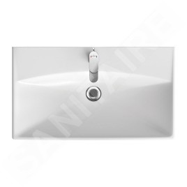 Cersanit City - Lavabo 81x46 cm, avec trop-plein, trou pour robinetterie, blanc K35-061