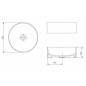 Cersanit Crea - Vasque à poser, diamètre 38 cm, sans trop-plein, blanc K114-020 Cersanit Crea - Vasque à poser, diamètre 38 cm, sans trop-plein, blanc K114-020