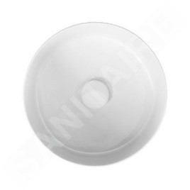 Cersanit Crea - Vasque à poser, diamètre 38 cm, sans trop-plein, blanc K114-020