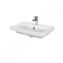 Cersanit Moduo - Lavabo 60x38cm cm, avec trop-plein, trou pour robinetterie, blanc K116-010