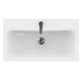 Cersanit Moduo - Lavabo 80x45 cm, avec trop-plein, trou pour robinetterie, blanc K116-013