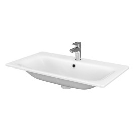 Cersanit Moduo - Lavabo de meuble 80x45 cm, avec trop-plein, trou pour robinetterie, blanc K116-044