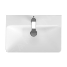 Cersanit Mille - Lavabo 60x41 cm, avec trop-plein, trou pour robinetterie, blanc K675-002