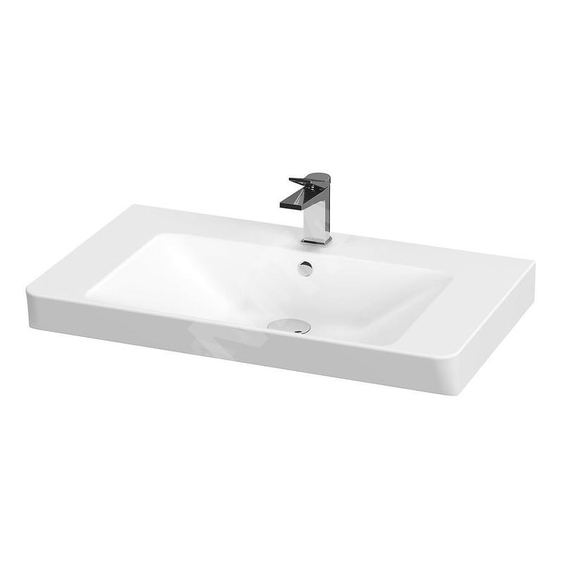 Cersanit Mille - Lavabo 81x49 cm, avec trop-plein, trou pour robinetterie, blanc K675-003 Cersanit Mille - Lavabo 81x49 cm, avec trop-plein, trou pour robinetterie, blanc K675-003