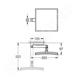 Grohe Selection Cube - Miroir de maquillage, chrome 40808000