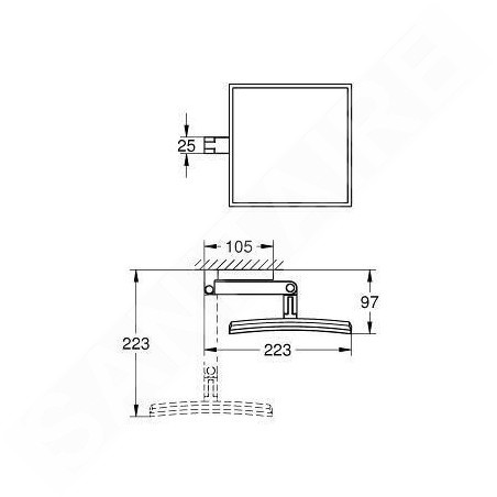 Grohe Selection Cube - Miroir de maquillage, chrome 40808000