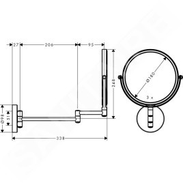 Hansgrohe Logis Universal - Mirroir de rasage, chrome 73561000