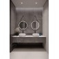 kielle Idolio - Miroir avec éclairage LED et chauffage, diamètre 59 cm, noir 50324004 kielle Idolio - Miroir avec éclairage LED et chauffage, diamètre 59 cm, noir 50324004