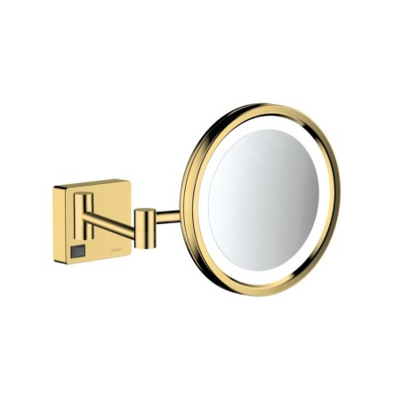 Hansgrohe AddStoris - Miroir de rasage avec éclairage LED, aspect d'or poli 41790990