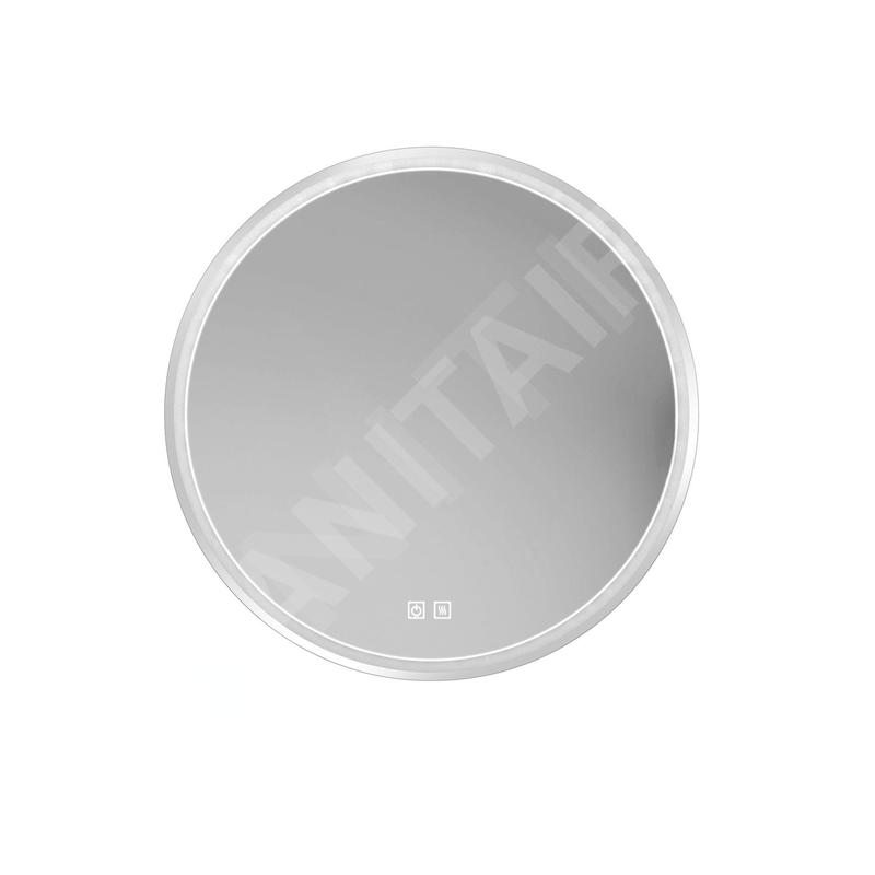 kielle Idolio - Miroir avec éclairage LED et chauffage, diamètre 80 cm, chrome 50324003 kielle Idolio - Miroir avec éclairage LED et chauffage, diamètre 80 cm, chrome 50324003