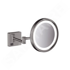 Hansgrohe AddStoris - Miroir de rasage avec éclairage LED, chrome noir brossé 41790340