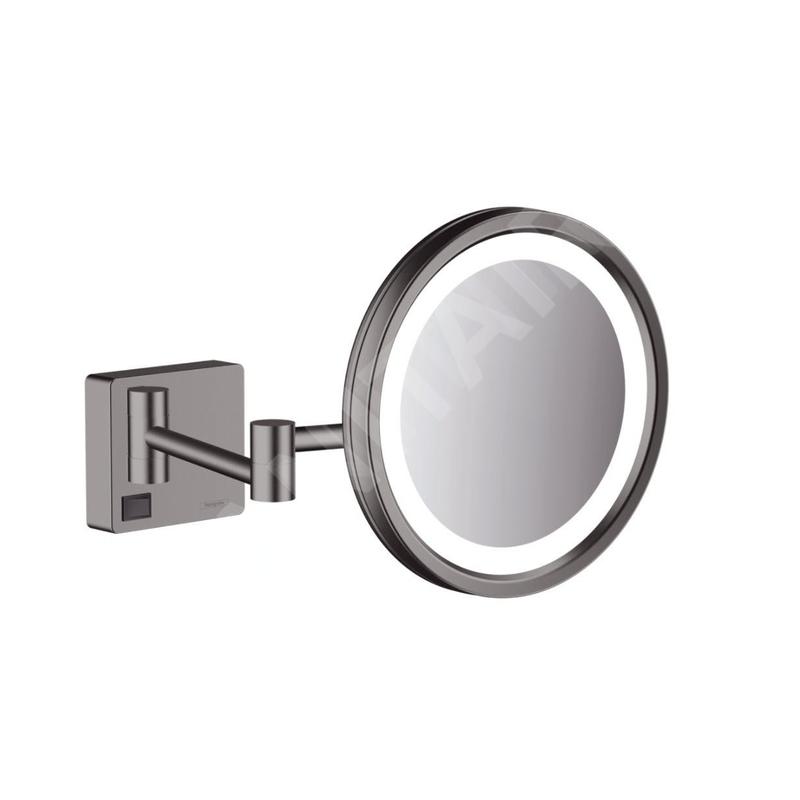 Hansgrohe AddStoris - Miroir de rasage avec éclairage LED, chrome noir brossé 41790340 Hansgrohe AddStoris - Miroir de rasage avec éclairage LED, chrome noir brossé 41790340