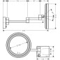 Hansgrohe AddStoris - Miroir de rasage avec éclairage LED, chrome noir brossé 41790340 Hansgrohe AddStoris - Miroir de rasage avec éclairage LED, chrome noir brossé 41790340