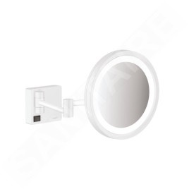 Hansgrohe AddStoris - Miroir de rasage avec éclairage LED, blanc mat 41790700