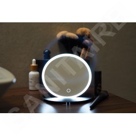 kielle Idolio - Miroir cosmétique portable avec éclairage LED, noir 50324034