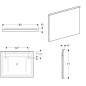 Geberit Xeno 2 - Miroir 900x710 mm avec éclairage LED et système anti-buée 500.522.00.1