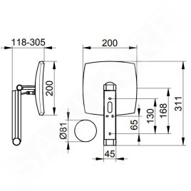 Keuco Miroirs cosmétiques - Miroir cosmétique mural avec éclairage LED, chrome 17613019002
