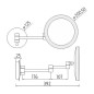 Nimco Miroirs - Miroir de maquillage mural avec éclairage LED, noir ZK 20265-90 Nimco Miroirs - Miroir de maquillage mural avec éclairage LED, noir ZK 20265-90