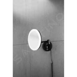 Nimco Miroirs - Miroir de maquillage mural avec éclairage LED, noir ZK 20265-90
