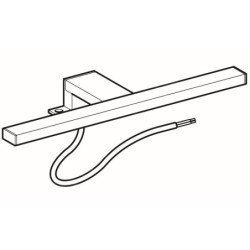Geberit Selnova Square - Luminaire sur meuble, longueur 300 mm, chrome 501.280.00.1