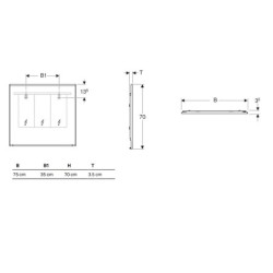 Geberit Option - Miroir avec éclairage LED et chauffage, 750x700 mm 501.072.00.1