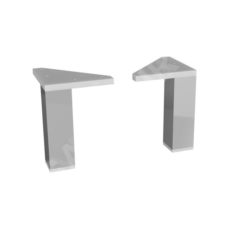 Jika Accessoires - Pieds pour meubles suspendus, chrome H4944010390001