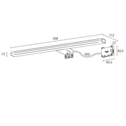 Sapho Felina - Luminaire à LED, 10 W, longueur 458 mm, chrome FE045
