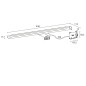 Sapho Felina - Luminaire à LED, 10 W, longueur 458 mm, chrome FE045
