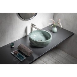 Sapho Priori - Lavabo en céramique, diamètre 420 mm, vert PI013