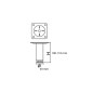 Aqualine Accessoires - Pied de meuble réglable en hauteur, chrome 10077