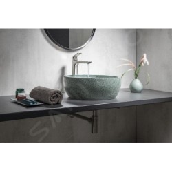 Sapho Priori - Lavabo en céramique, diamètre 420 mm, vert PI013