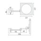 Nimco Miroir de maquillage - Miroir de maquillage mural avec éclairage LED, chrome ZK 20465-26 Nimco Miroir de maquillage - Miroir de maquillage mural avec éclairage LED, chrome ZK 20465-26