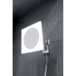 Nimco Miroir de maquillage - Miroir de maquillage mural avec éclairage LED, chrome ZK 20465-26