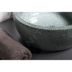 Sapho Priori - Lavabo en céramique, diamètre 420 mm, vert PI013