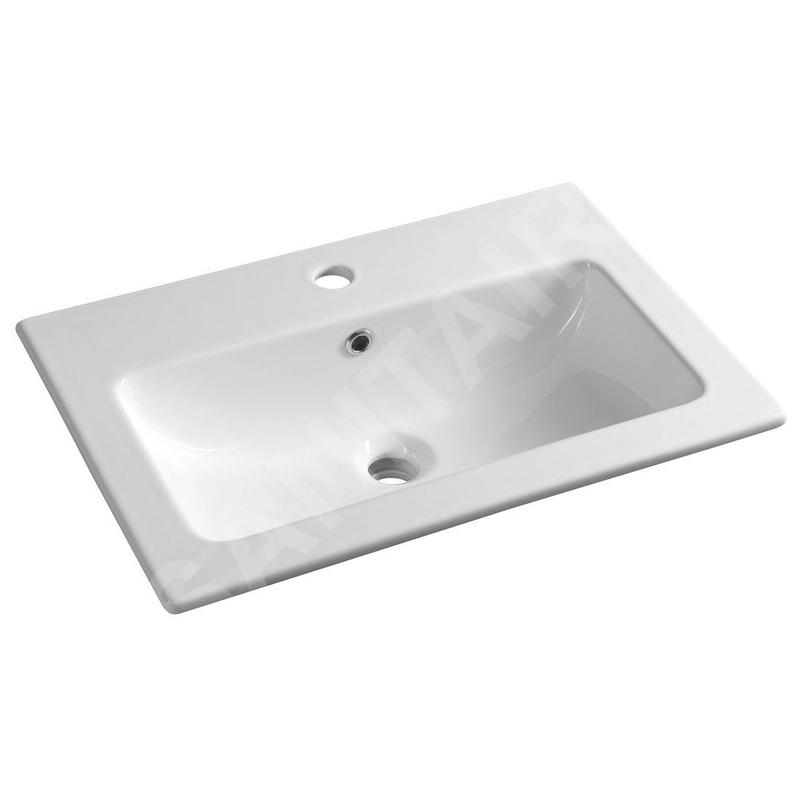 Sapho Lavabos - Lavabo 600x400 mm, avec trop-plein, trou pour robinet, blanc 44060 Sapho Lavabos - Lavabo 600x400 mm, avec trop-plein, trou pour robinet, blanc 44060