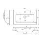 Sapho Lavabos - Lavabo 600x400 mm, avec trop-plein, trou pour robinet, blanc 44060 Sapho Lavabos - Lavabo 600x400 mm, avec trop-plein, trou pour robinet, blanc 44060