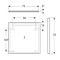 Geberit Option - Miroir avec éclairage LED, 70x70 cm, aluminium 502.806.00.1 Geberit Option - Miroir avec éclairage LED, 70x70 cm, aluminium 502.806.00.1