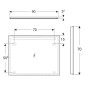 Geberit Option - Miroir avec éclairage LED, 90x70 cm, aluminium 502.808.00.1 Geberit Option - Miroir avec éclairage LED, 90x70 cm, aluminium 502.808.00.1