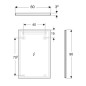 Geberit Option - Miroir avec éclairage LED, 60x90 cm, aluminium 502.812.00.1 Geberit Option - Miroir avec éclairage LED, 60x90 cm, aluminium 502.812.00.1