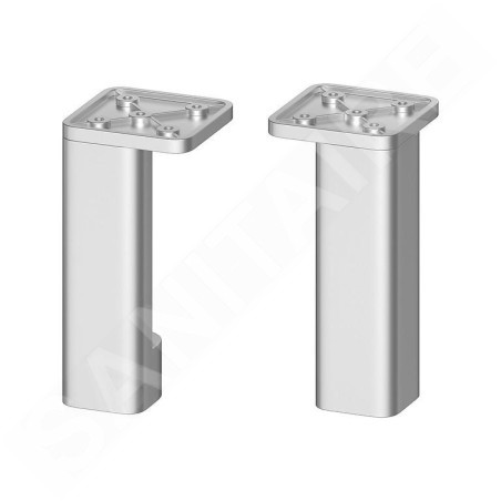 Cersanit City - Pieds de meuble, 2 pièces, argenté S599-0162