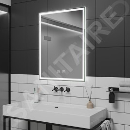 kielle Idolio - Miroir avec éclairage LED et chauffage, 60x80 cm 50324001