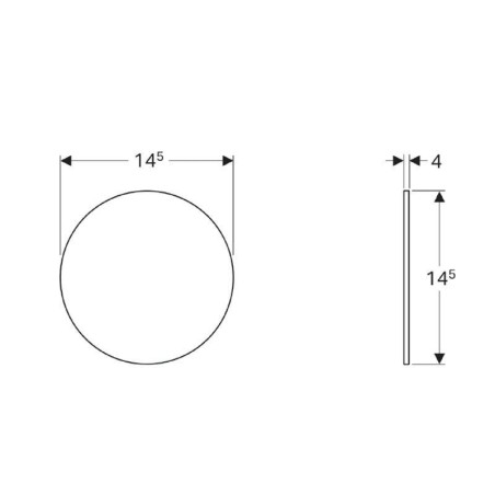 Geberit Accessoires - Miroir grossissant, diamètre 145 mm, chdome 510100000