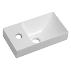 Sapho Small - Lave-mains Piccolino 308x170 mm, sans trop-plein, trou de robinetterie à gauche, blanc PK300