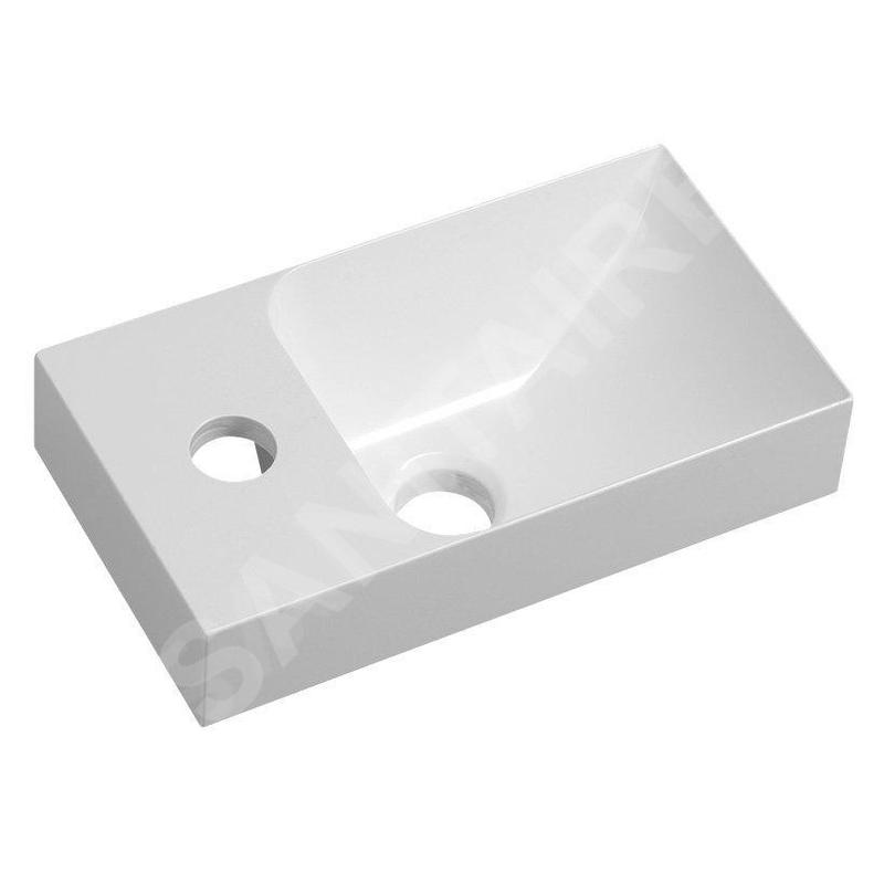 Sapho Small - Lave-mains Piccolino 308x170 mm, sans trop-plein, trou de robinetterie à gauche, blanc PK300 Sapho Small - Lave-mains Piccolino 308x170 mm, sans trop-plein, trou de robinetterie à gauche, blanc PK300